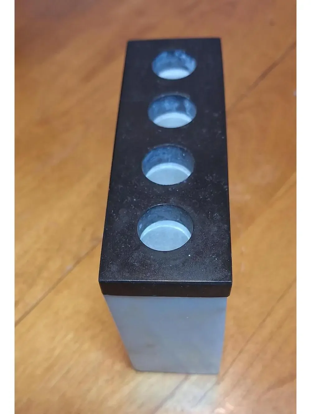 Marble Toothbrush/Pencil Holder or Vase for Flowers 4 Holes 4.25